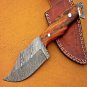 CUSTOM HAND FORGED DAMASCUS STEEL SKINER KNIFE