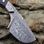 CUSTOM HAND FORGED DAMASCUS STEEL SKINER KNIFE
