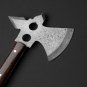 Custom Damascus Steel Axe Hunting Knife Handmade WITH ROSS WOOD HANDLE