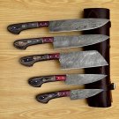 Handmade Knives | Damascus Steel Chef's Knife 5 PECE Set | Perfect Gift | Cooking Set