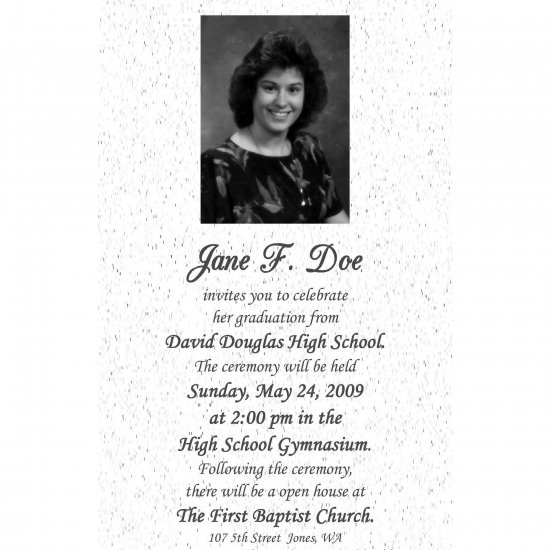 Personalized Photo Graduation Announcements Elaborate Front Simple Back