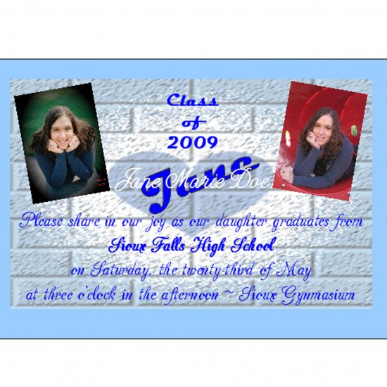 Personalized Photo Graduation Announcements Elaborate Front Simple Back