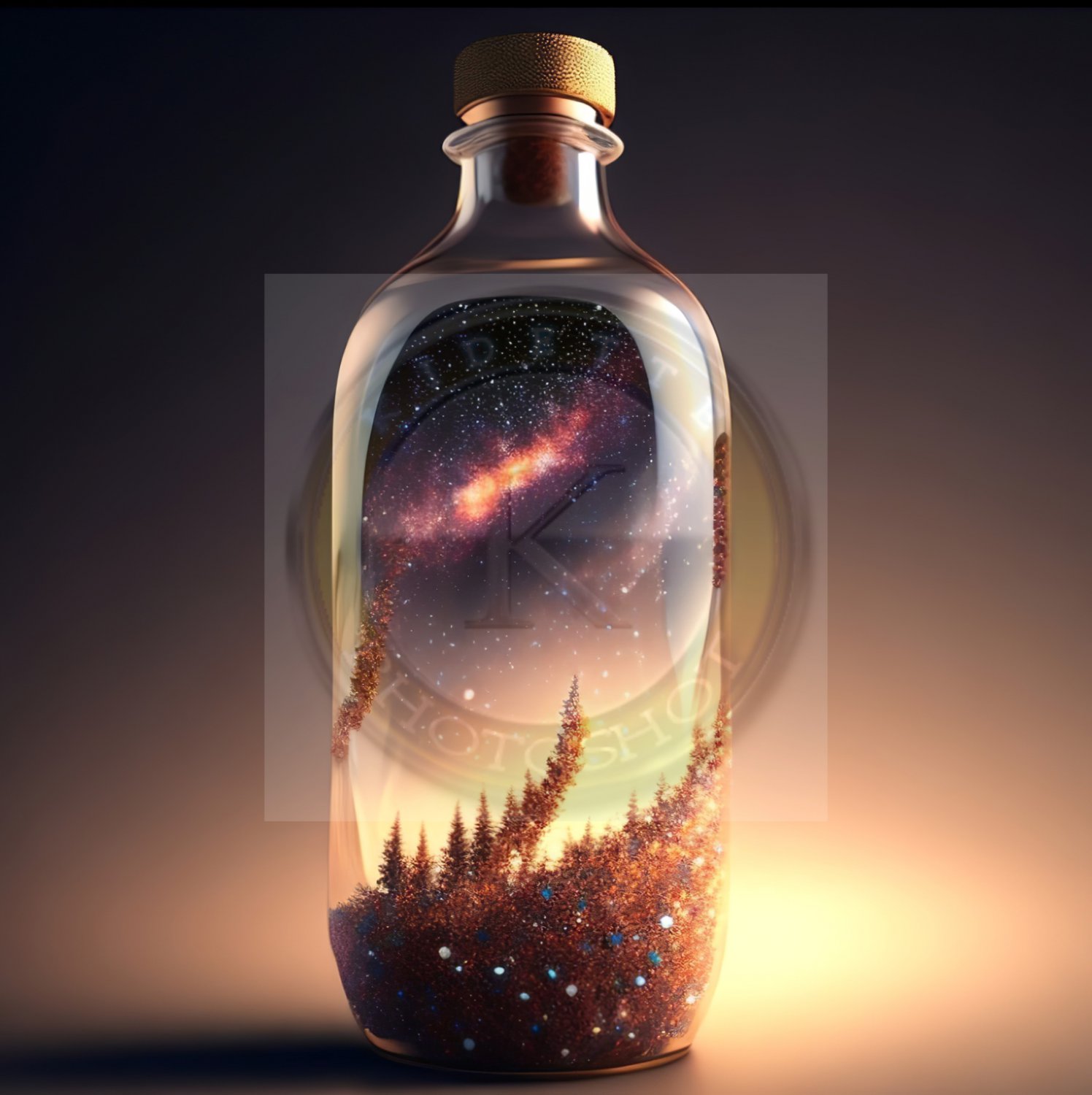 Galaxy in the bottle