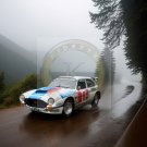 Rally car in moutain road