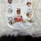 Your Personalized Photo Square or Heart Key Ring, Necklace, or Baby Bib $25
