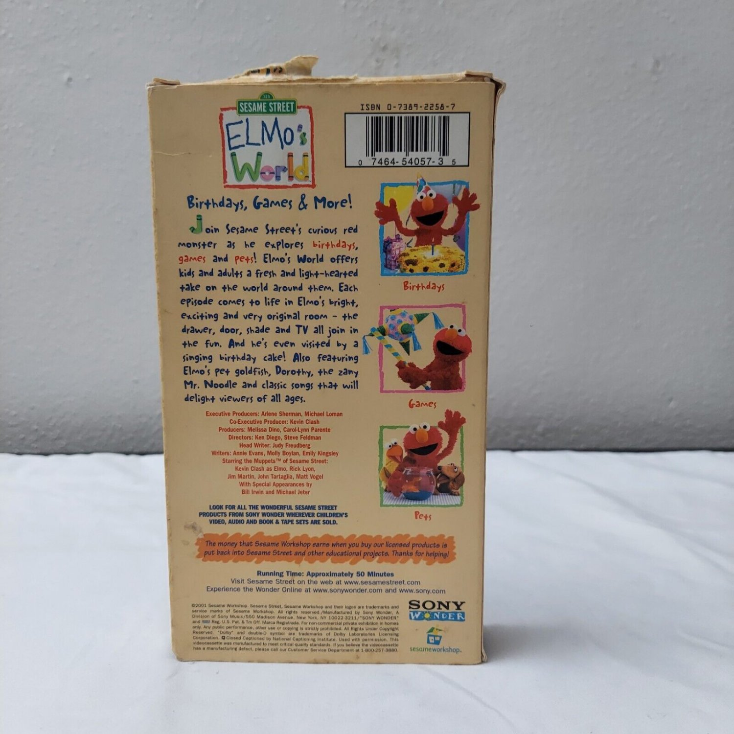 Sesame Street Elmo's World Birthdays Games More Vhs Video Tape Vtg Pbs 