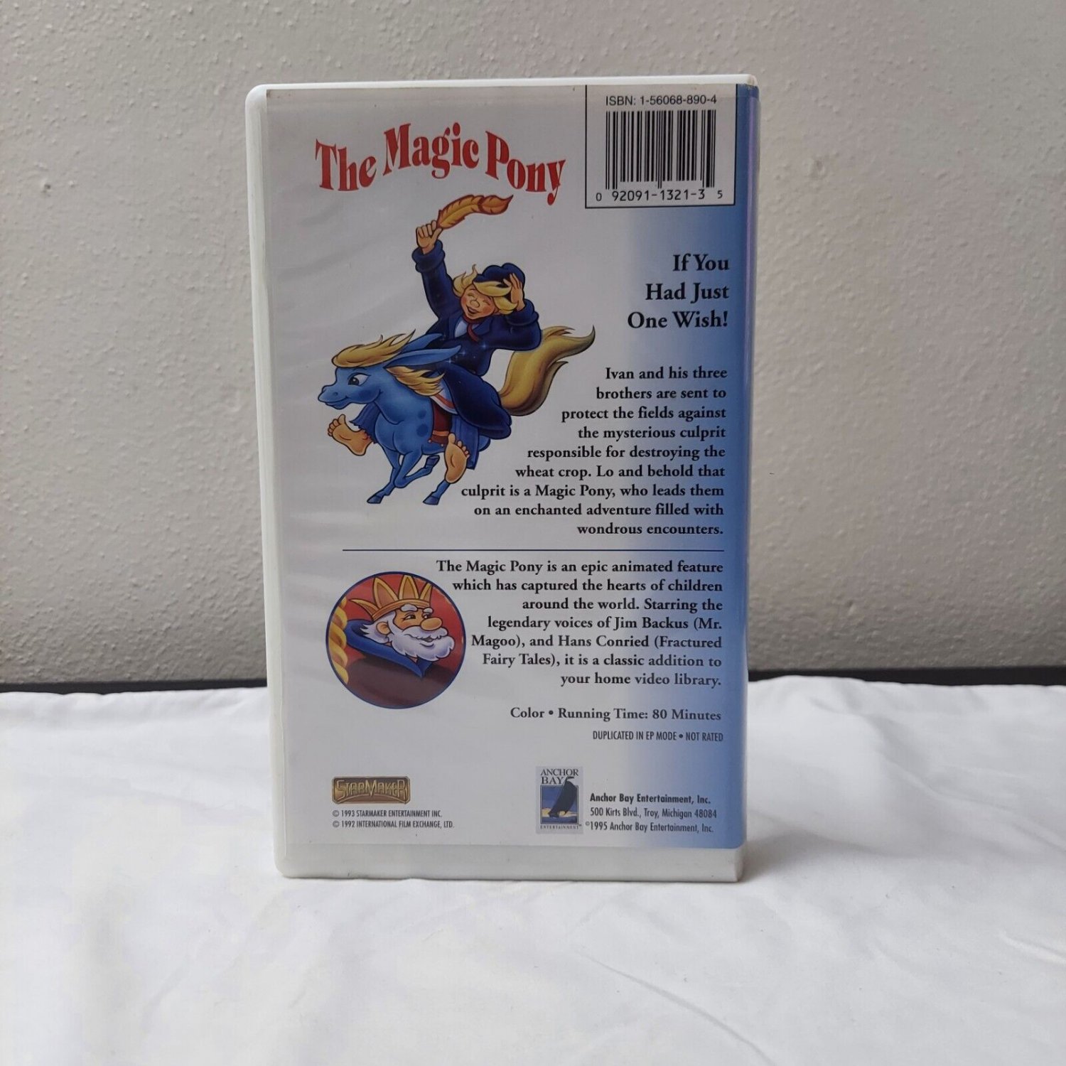 The Magic Pony VHS Clamshell Anchor Bay Entertainment Jim Backus Hans ...