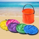 Beach Sand Play Bucket Toy Folding Collapsible Bucket Gardening Tool Outdoor