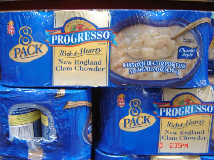 Soup New Eng Clam Chowder 8 cans (1.16lbs.,524g. ea.) pack