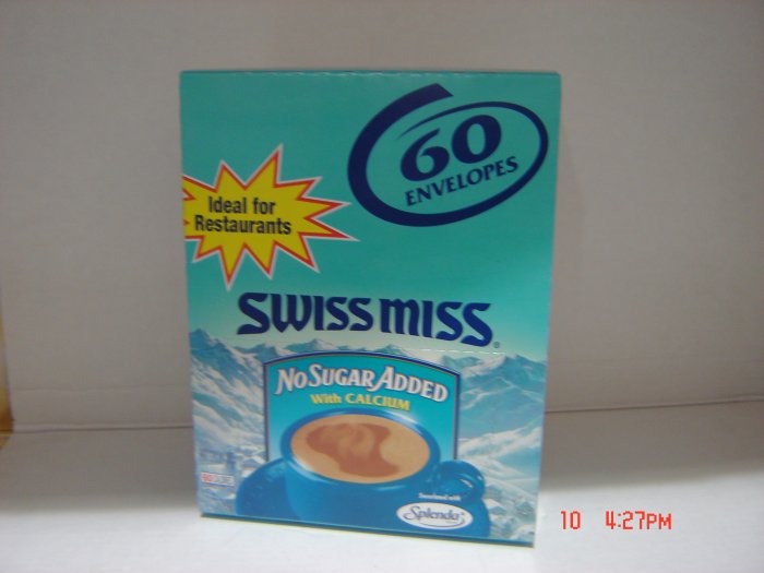 Drink Mix, Hot Chocolate, Artificial Sugar, 60 Serving (0.034lbs.,16g.ea.) Pack