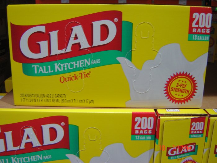 Bags, Trash, Tall Kitchen, 49.2L, 200 Count Pack