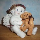 Dreamsicles SNUGGLE BUDDIES, DC017, Cherub and Teddy, Kristin Haynes, retired 1997, MIB