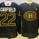 Montreal Canadiens Hockey Jerseys MensCaufield 22 stitched size S  To 3XL Black
