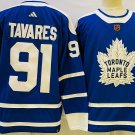 Toronto Maple Hockey Jerseys Mens Tavares 91 Reverse Retro stitched size S To 3XL Blue