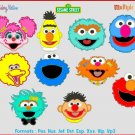 Sesame Street Applique embroidery - 10 Designs ,  different formats and sizes