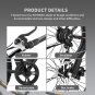 Ebike 26" 750W 48V Electric Bike Mountain Bicycle Fat Tire 28mph E-bike 7 Speed