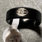 Las Vegas Raiders football titanium ring size 13