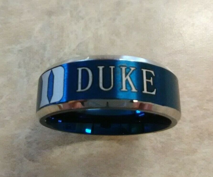 Duke Blue Devils Blue Titanium Ring, your choice, several styles,