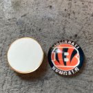 Cincinnati Bengals dime sized domed covered flatback charm, 20 pk, DIY projects