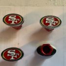 San Francisco 49ers Tire Valve Stem caps 4pk #hm1