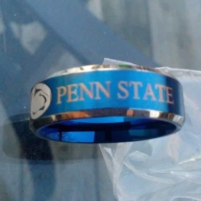 Penn State Lions Titanium Ring, style #1, sizes 5-14