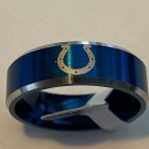 Indianapolis Colts Team Blue Titanium Ring style #3, sizes 6-13