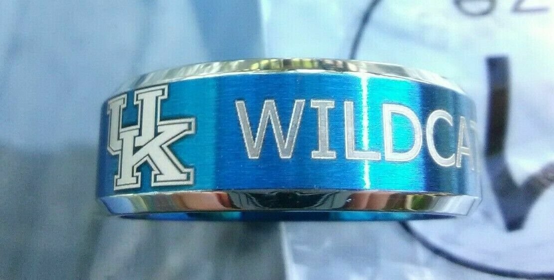 Kentucky Wildcats blue Titanium Ring style #6, sizes 6-13
