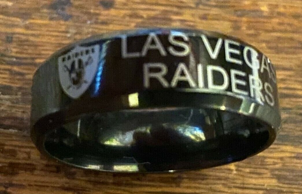 Las Vegas Raiders Team Titanium Rings style #2 sizes 5-14