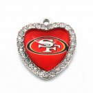 5 pieces, San Francisco 49ers heart charm