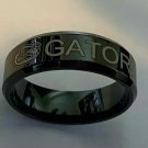 Gators black Titanium Ring, sizes 6-13