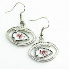 3 pair, Kansas City Chiefs football team dangle earrings