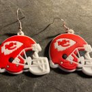 3 pair, Kansas City Chiefs helmet earrings
