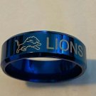 Detroit Lions Titanium Ring sizes 5-14, style #1