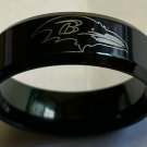 Baltimore Ravens Black titanium Ring sizes 7-13, style #4, #5