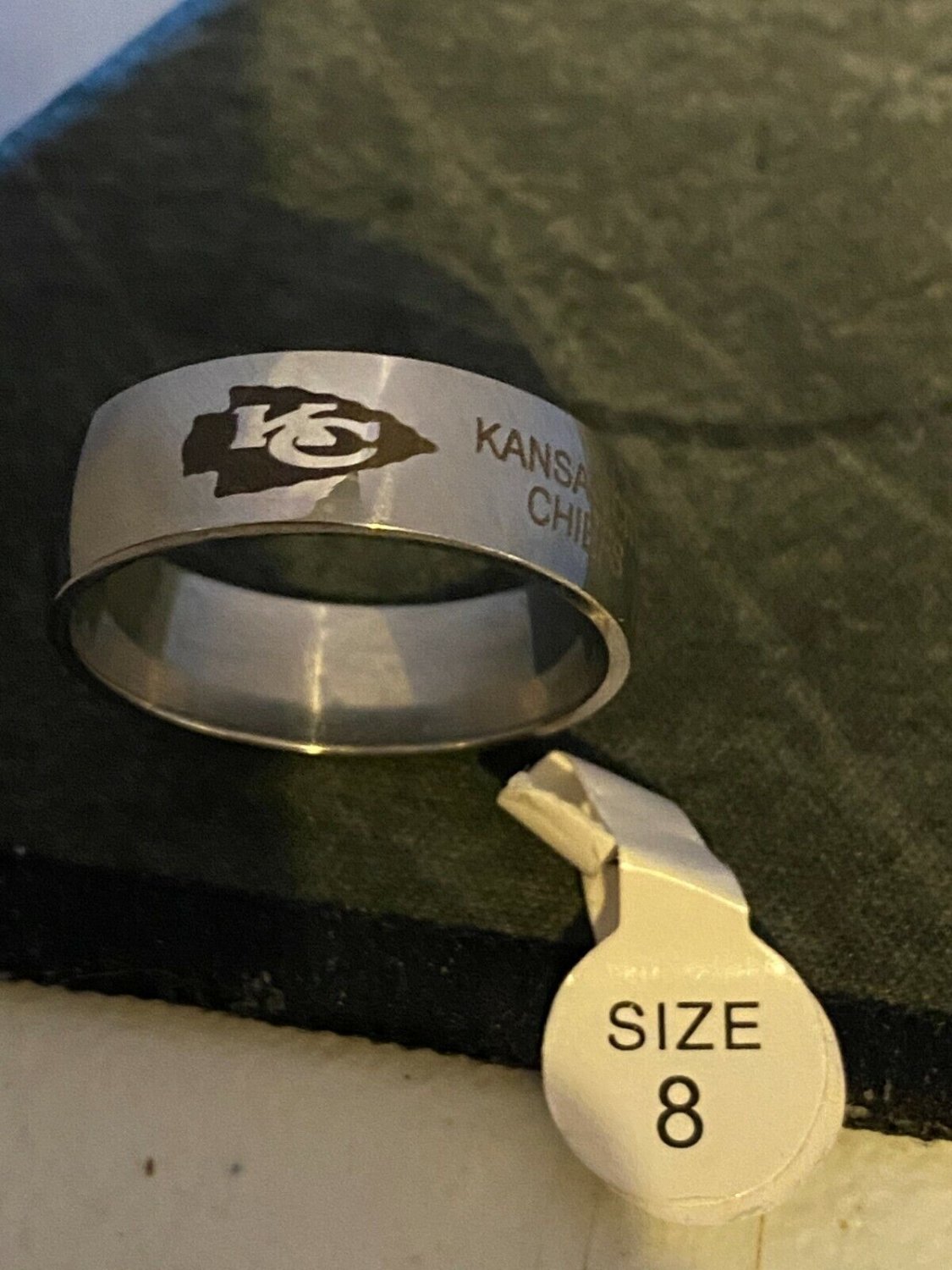 Kansas City Chiefs titanium ring size 8