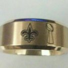 New Orleans Saints gold Titanium Ring sizes 7-13, styles #7, #8 & #9