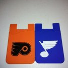 Blues or Flyers,  Silicone cell phone credit card holder