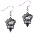 3 pair, Philadelphia Eagles football team dangle earrings