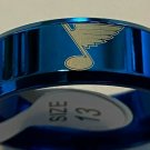 St. Louis Blues Blue titanium Ring sizes 6-13 #bl1