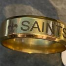 New Orleans Saints titanium ring size 10