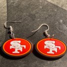 4 pair, San Francisco 49ers charm dangle earring