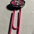San Francisco 49ers pink paper clip book marker 2pk