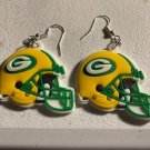 3 pair, Green Bay Packers football team dangle earrings