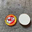 Kansas City Chiefs dime sized domed covered flatback charm, 20pk, DIY projects
