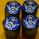 Engraved Cowboys Valve Stem cap sided 4 Pc set,   #DC25