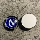 Tampa Bay Lightning dime sized domed covered flatback charm, 20 pk, DIY projects