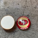 San Francisco 49ers dime sized domed covered flatback charm, 20 pk, DIY projects