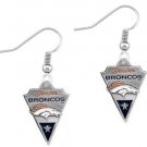 Denver Broncos football team dangle earrings