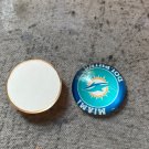 Miami Dolphins dime sized domed covered flatback charm, 20 pk, DIY projects