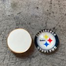 Pittsburgh Steelers dime sized domed covered flatback charm, 20pk, DIY projects